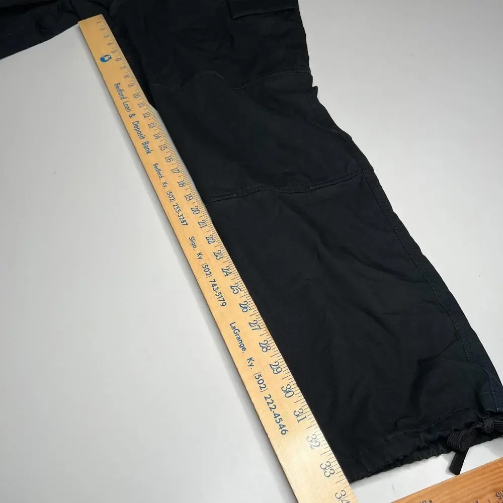 5.11 Tactical Cargo‎ Pants Black Men’s Large Ripstop Nylon Drawstring Hem Work